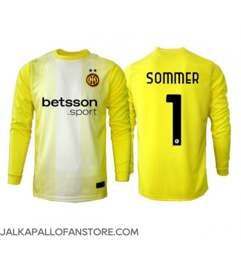Inter Milan Yann Sommer #1 Maalivahdin Vieraspaita 2025-26 Pitkähihainen Inter Milan Yann Sommer #1 Maalivahdin Vieraspaita 2025-26 Pitkähihainen